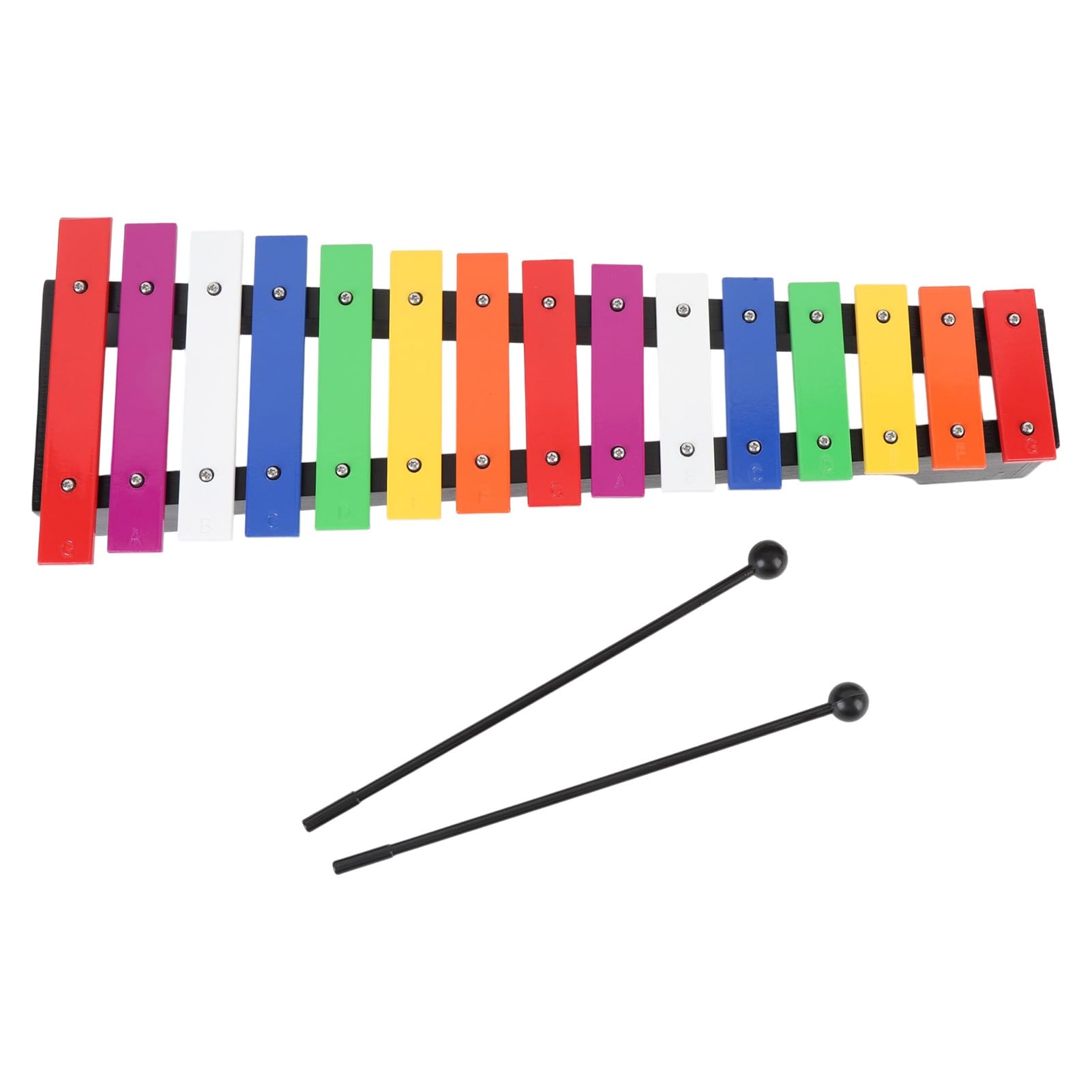 Buntes Xylophon-Glockenspiel mit 15 Tönen, Stabile Konstruktion, Klangstabilität für Kinder und Erwachsene, Musikinstrumente aus Kiefernholz/Aluminium