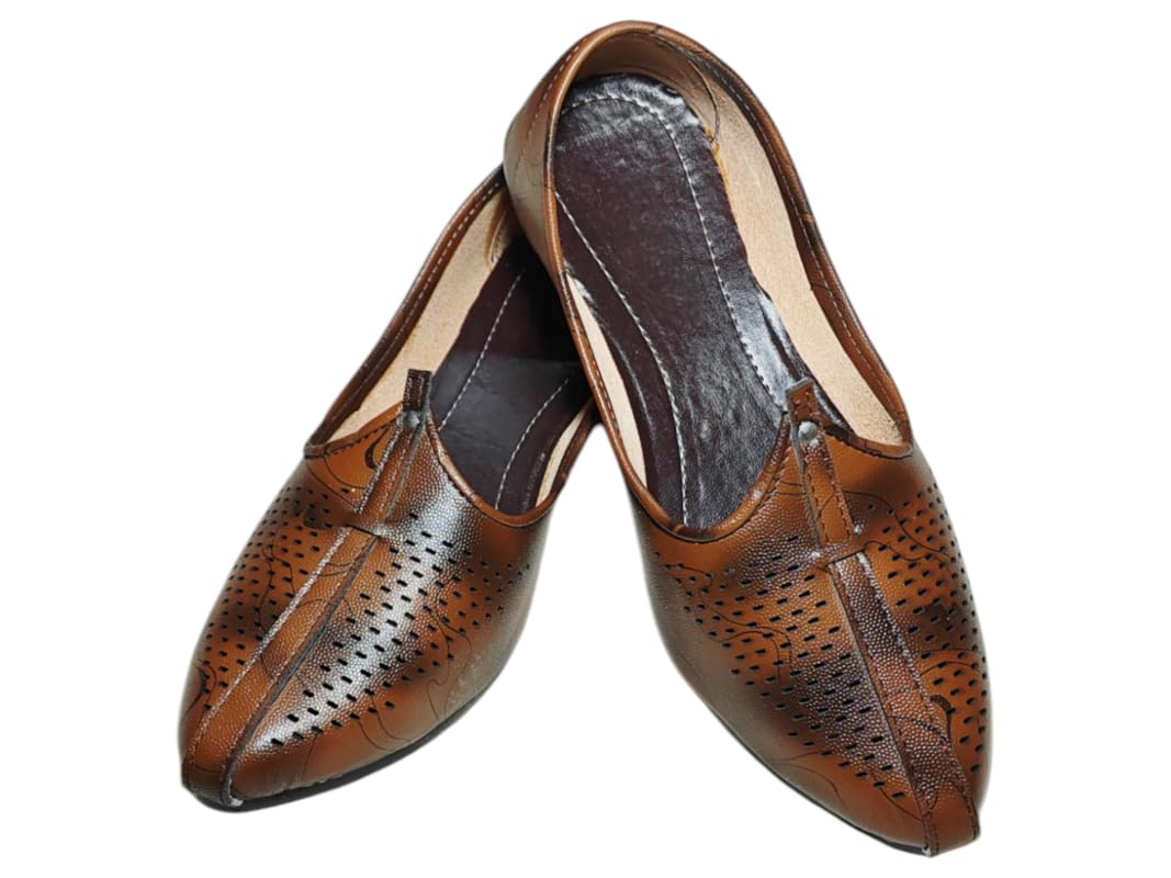 AZORA Ventura Men's Ethnic Mojari Premium Handmade Traditional Footwear Laser Cuts-picture-11
