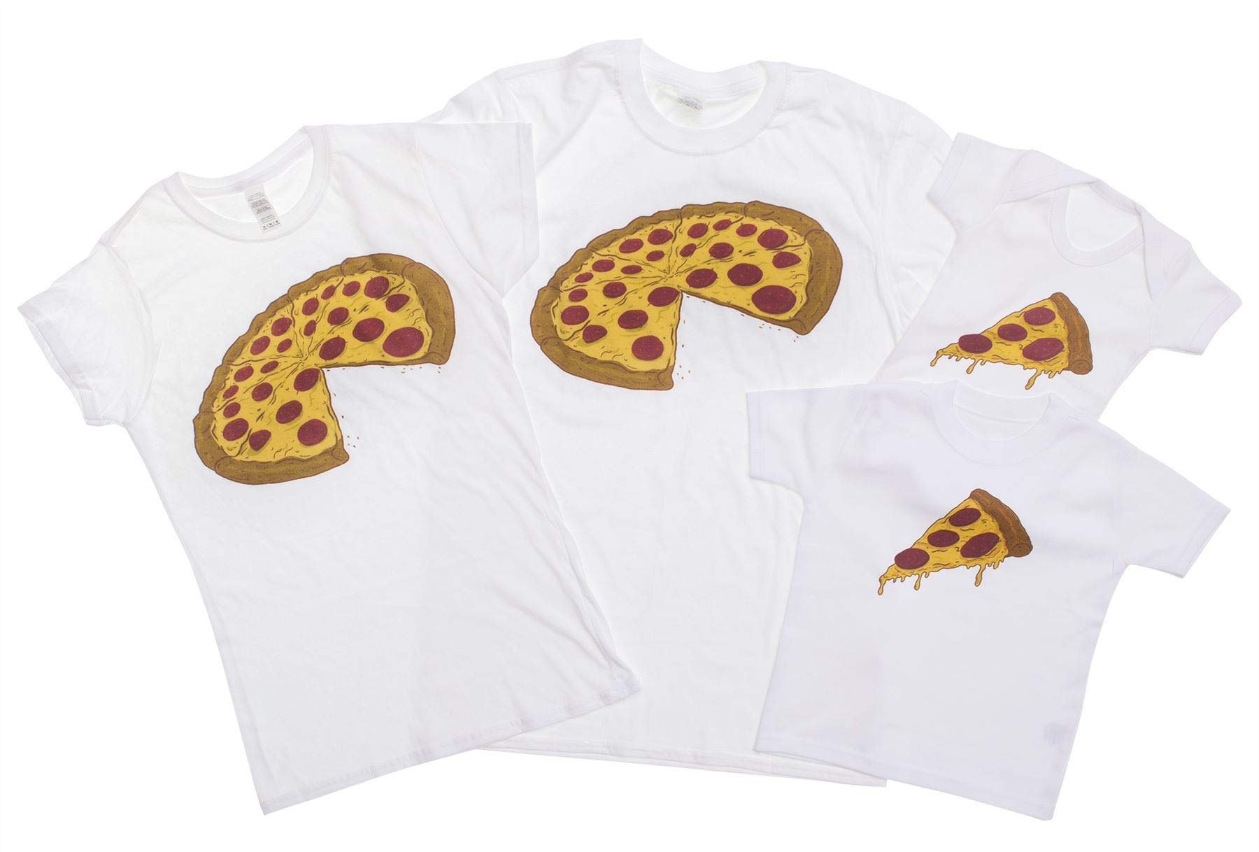 Art Hustle Unisex (White) Baby T Shirt Pizza Slice Baby Toddler T (White - Toddler T Shirt 3-4 Years)