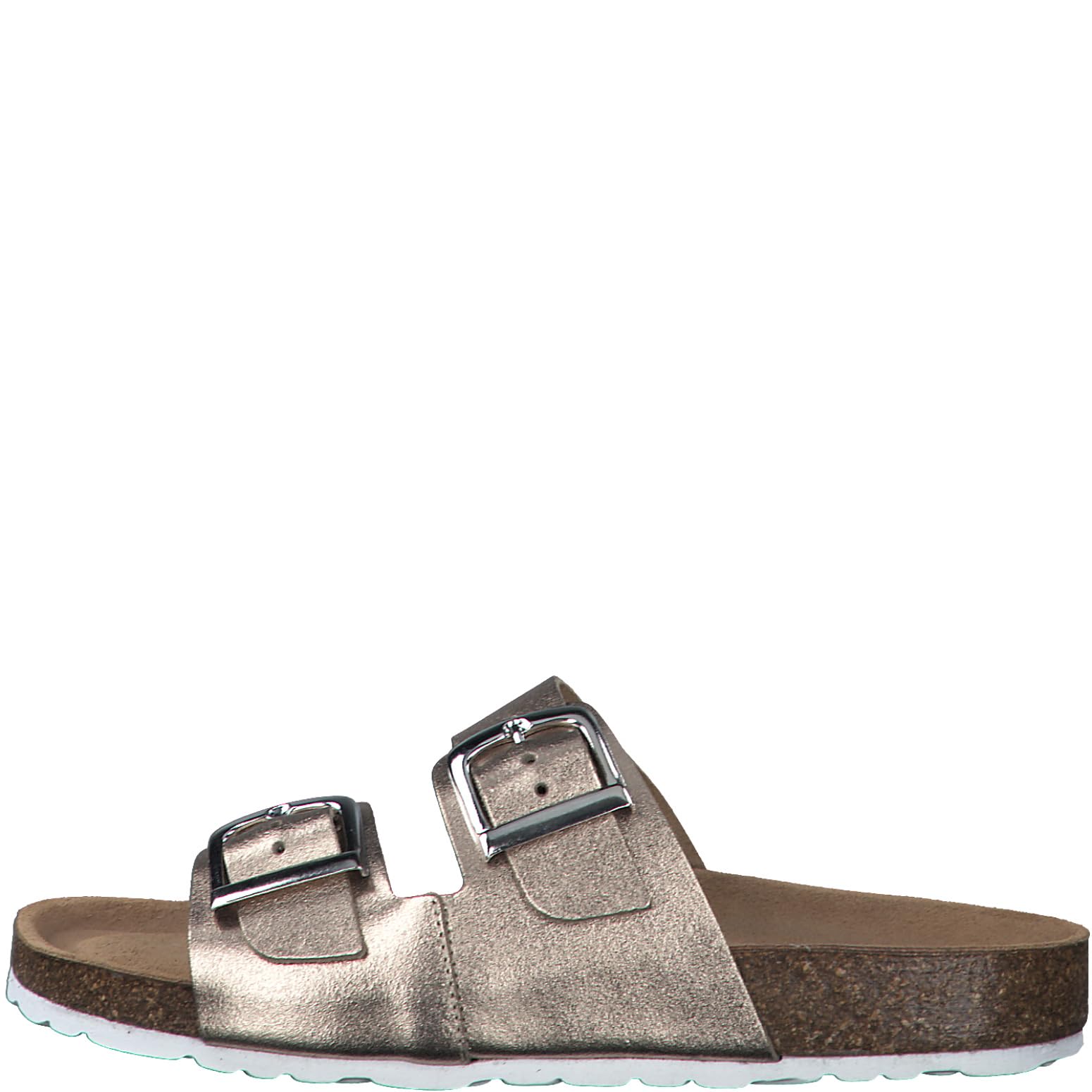 MARCO TOZZI Chanclas para Mujer, Piel, Plantilla Suave Feel Me, 2-27406-42, Pantuflas, Rosa metálica, 39 EU