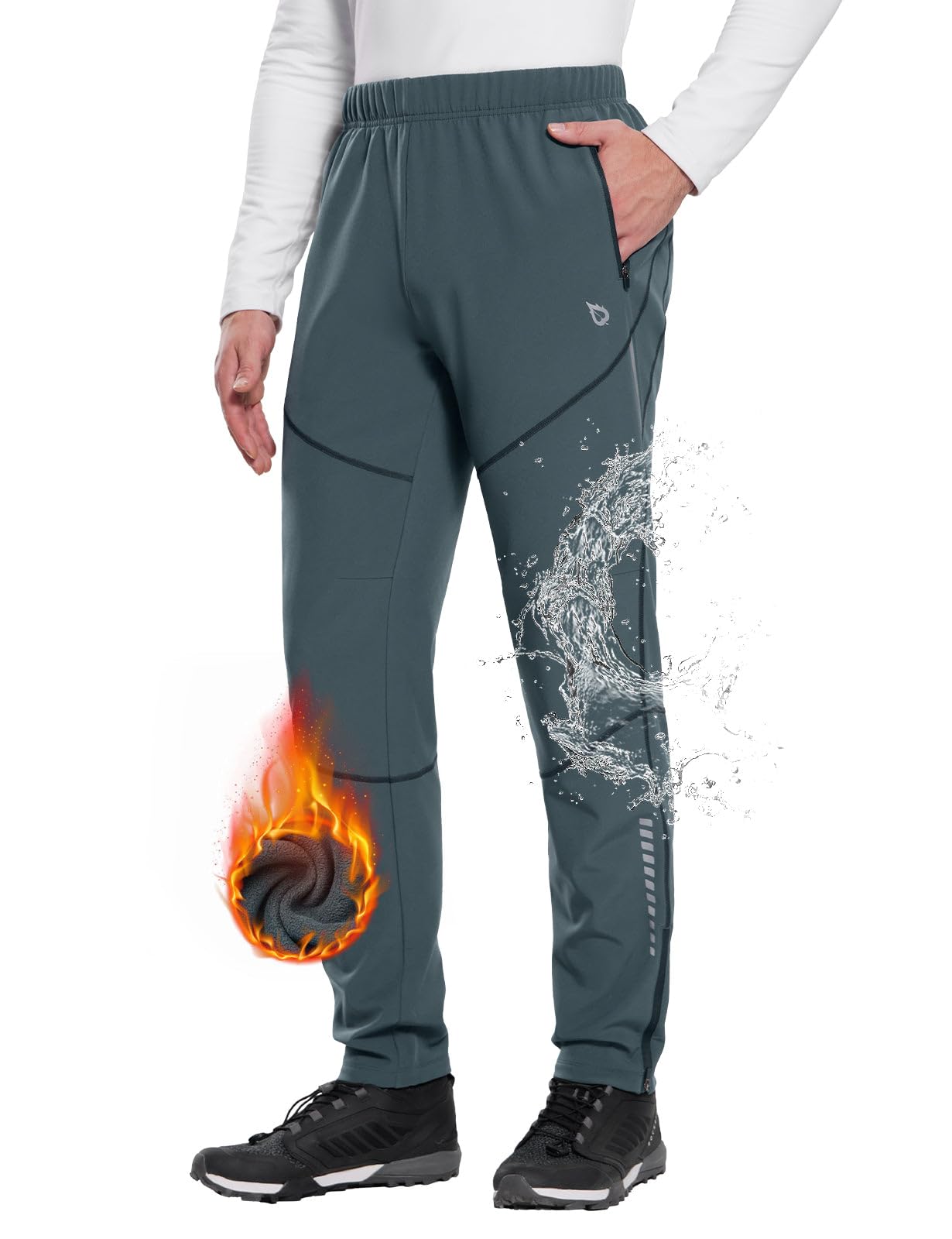 Winter Windproof Softshell Cycling Trousers Cold Weather Windproof