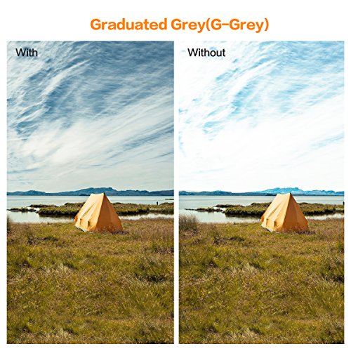 Conjunto de filtros de lente fina K&F Concept (FLD + CPL + UV + cor graduada azul + laranja + cinza,