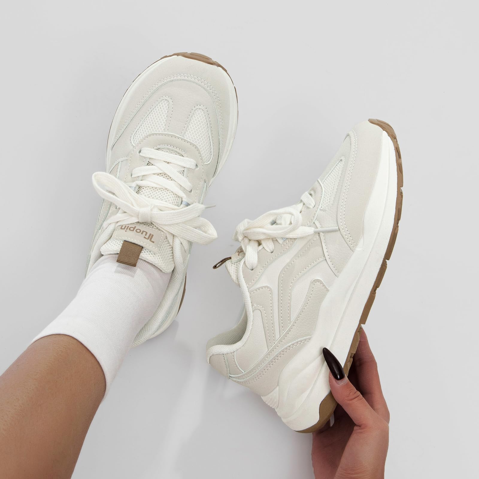 Tuopin Zapatillas de Moda para Caminar Zapatillas Deportivas para Mujer Zapatillas de Malla Transpirable