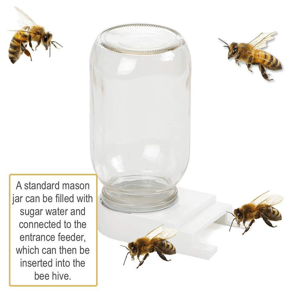 Produktbild von Bienenfutterspender 6 Liter – Kunststoff, Mit Deckel & 2 Futterkäfigen, Für Bienenstöcke, Einfache Fütterung Von Sirup & Wasser