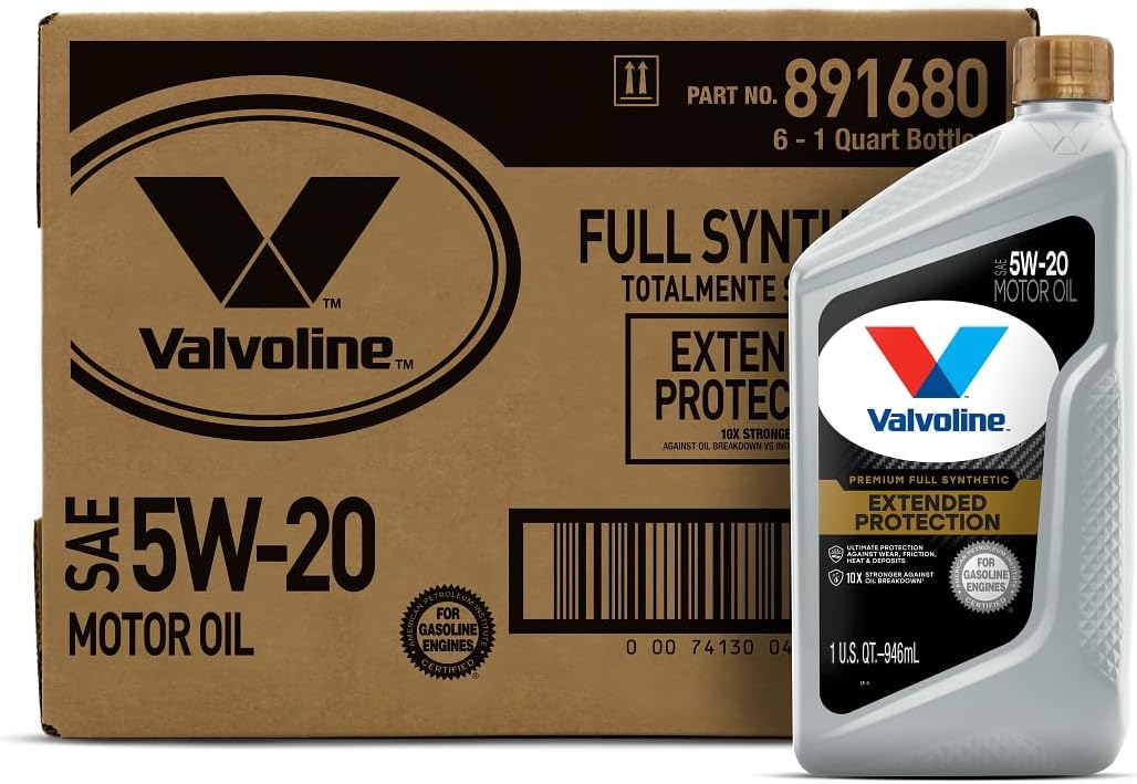 Valvoline full synthetic motor oil 5W-20 1 qt case of 6