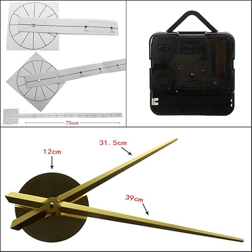 Miniatura 7 de DIY Barbería Reloj de pared gigante con efecto espejo Barbería Toolkits Decorativo sin marco Reloj Peluquero Peluquero Arte de pared (dorado)