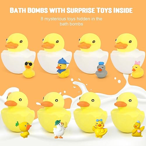 Miniatura 3 de Set de regalo de bomba de baño con juguetes dentro de bombas de baño orgánicas para niños, bolas gaseosas hechas a mano seguras para niños, regalo