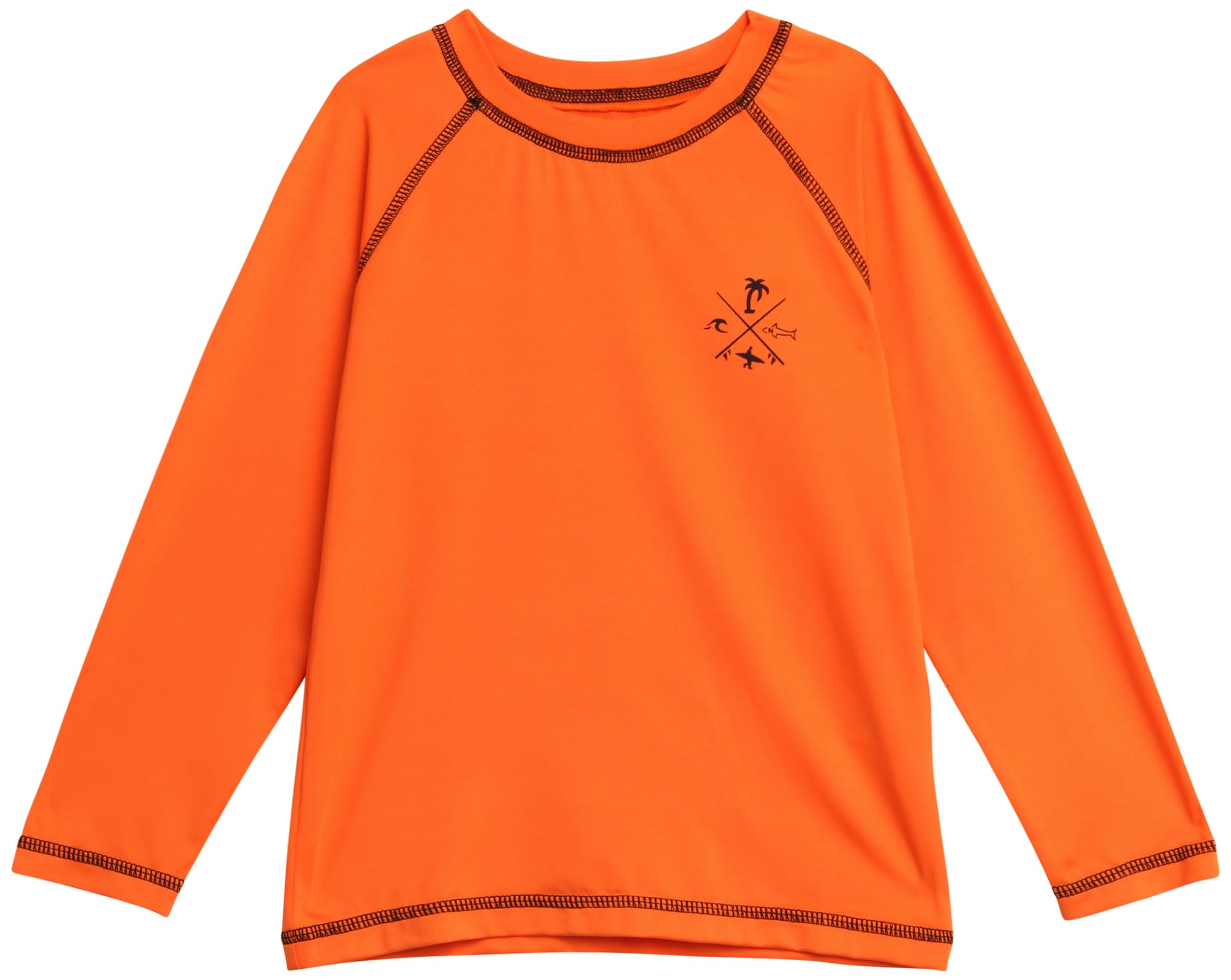 Quad Seven Toddler Boys Rash Guard Shirt - Long Sleeve Swim Shirt for Baby and Toddler Boys (Size: 2T-4T)