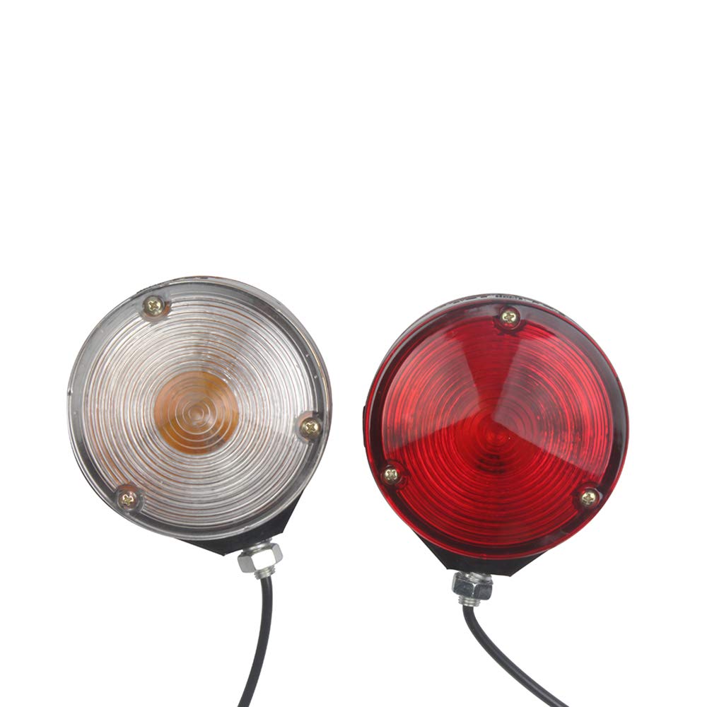Marca lateral universal doble cara redonda luz de control trasera luz de freno intermitente para camiones remolque barco, tractores