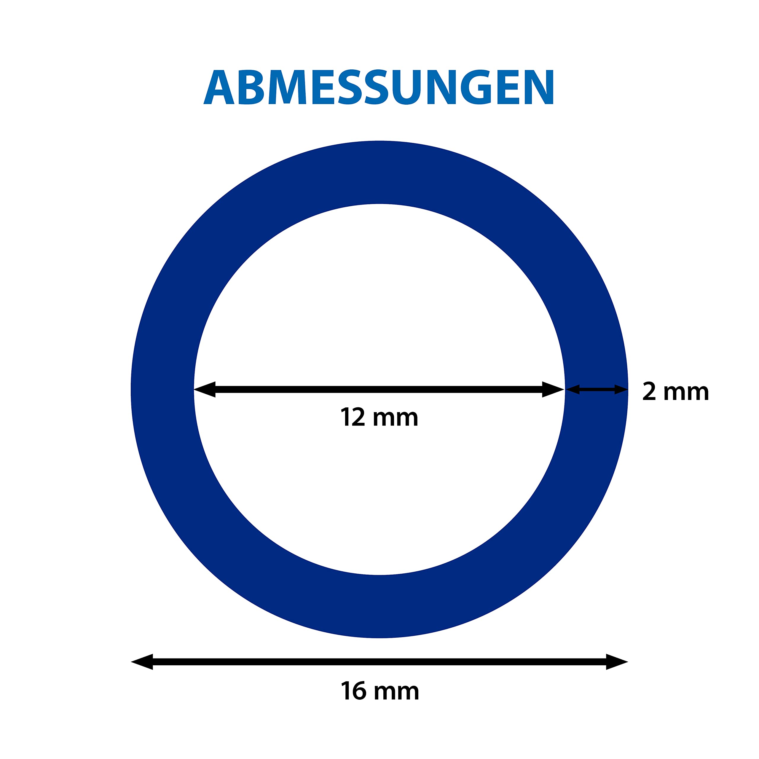 ARKA PVC-Schlauch - 12/16 mm, 10 m, Blau - Robuster und Flexibler Schlauch, universell einsetzbar für Aquarium, Teich, Haushalt und Werkstatt, erleichtert Wasser- und Lufttransport