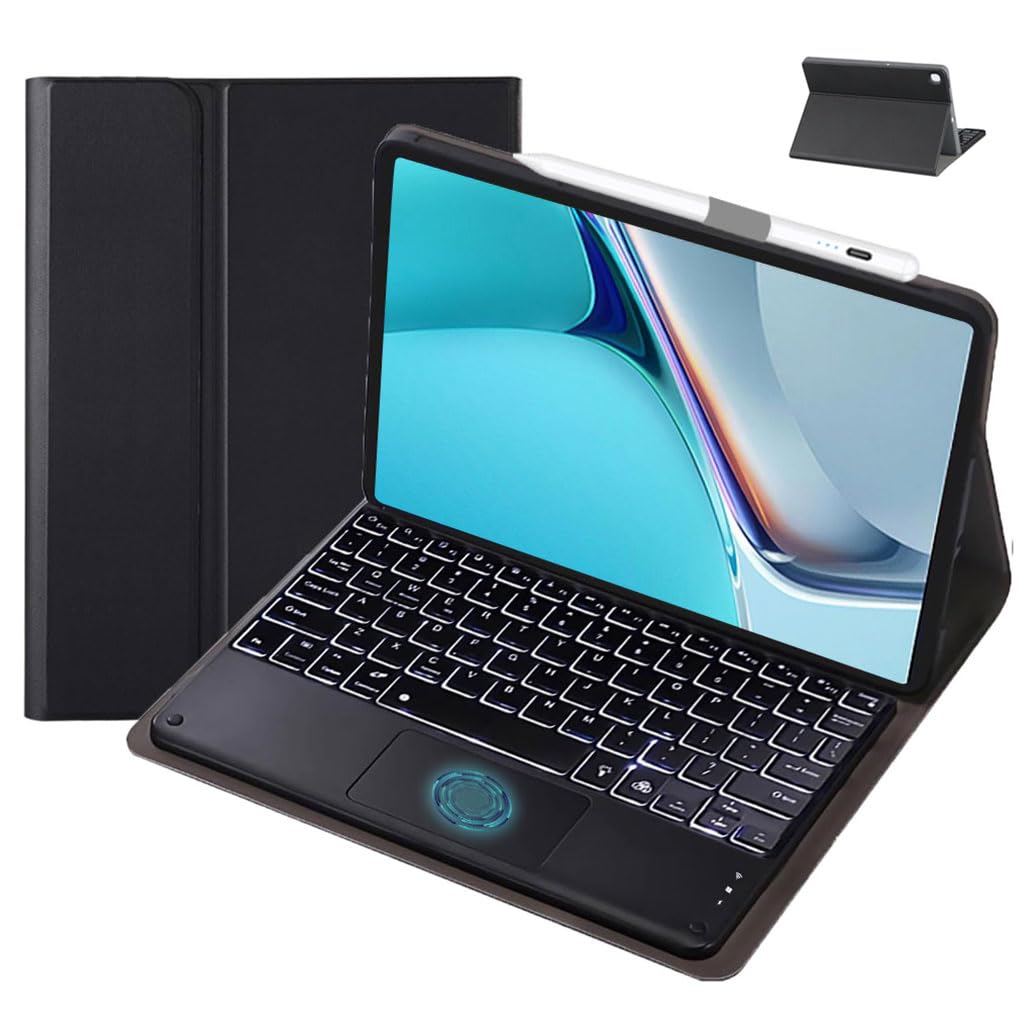 Keyboard Case for Oppo Pad Air 10.36-inch 2022 with Smart Touchpad, 7 Color Backlit, Auto Sleep Wake-Up Function, Wireless Keyboard, Tablet Protective Folio Cover (Oppo Pad Air 10.36 inch, Black) (B0D6WCYH2P) Amazon Price History, Amazon Price Tracker