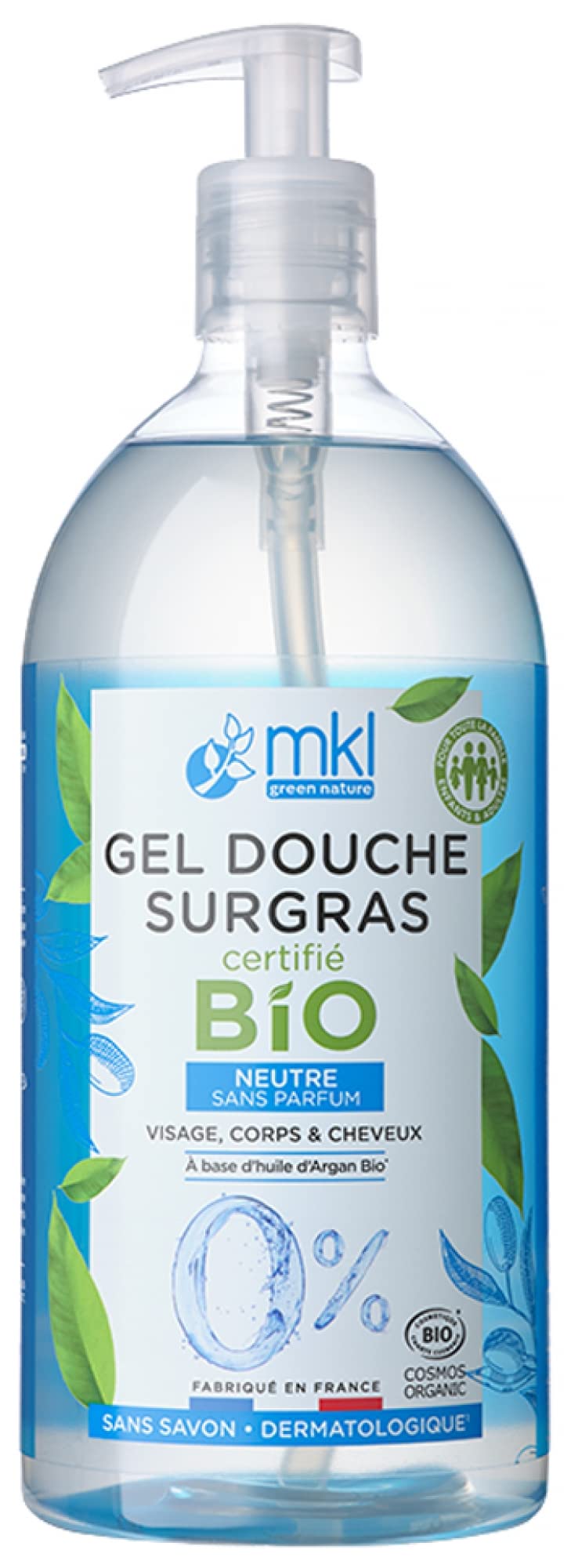 MKL Green Nature Rich Shower Gel Neutral Fragrance-Free Organic 1L