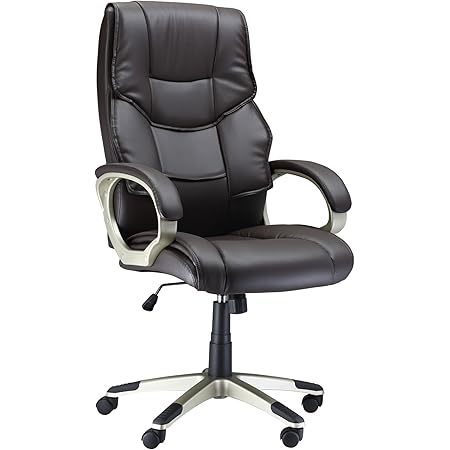 HOMCOM High Back Computer Office Chair Faux Leather Swivel Desk Chair ...