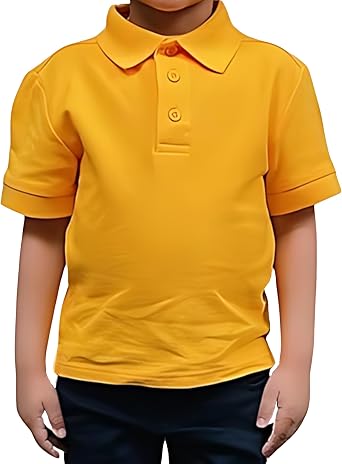 Access Unisex Short Sleeve School Uniform Pique Kids Polo Shirts, Durable Polo Shirts for Boys & Girls