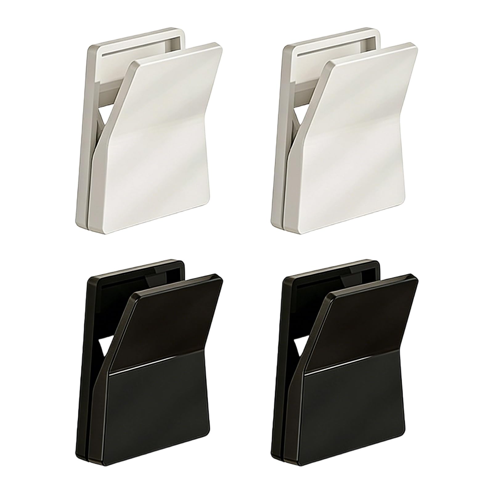 ZEPFJHE Multipurpose Adhesive Hook 4 Pieces Space Saving Wall Clips Strong Holders Design Wall Hanging Organizers Clips ABS Hangers