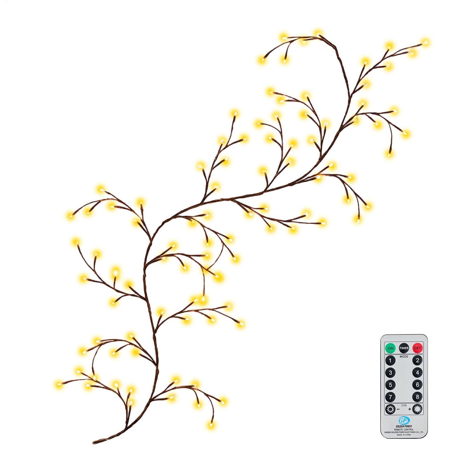 Vine Lights for Wall | 8-Mode Willow Vine Lamp with Remote