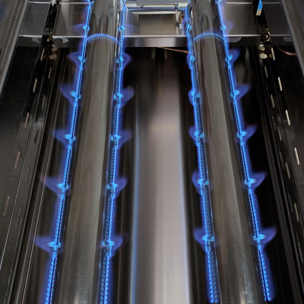 MBH - Griglia pietra lavica a gas 90 cm da banco professionale, petto e griglia in acciaio inox per bar, ristoranti.