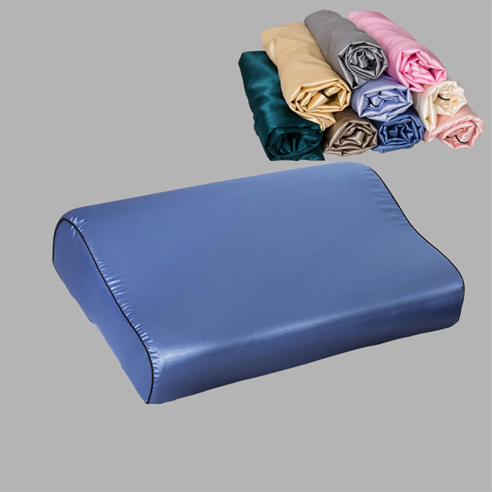 Federe in Raso per Capelli e Pelle, 1 Paio di federe for Cuscini rettangolari con Cerniera, 40 x 60 cm, 30 x 50 cm(C7,40x60cm)