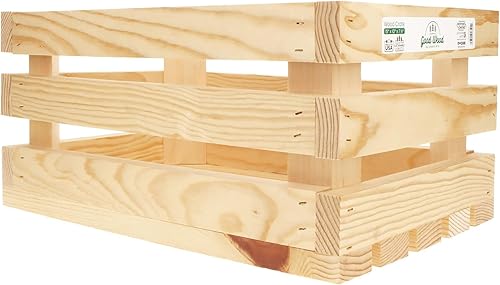 Good Wood by Leisure Arts - Caja de madera sin terminar, cajas para exhibición, cajas para almacenamiento, madera sin terminar, 15 x 10 x 7.125