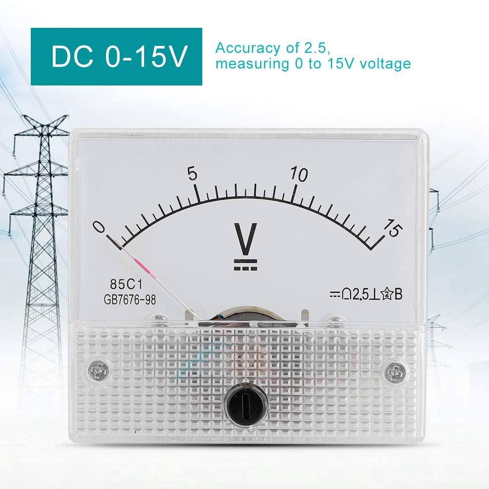 DC Analog 85C1 Woltomierz Prądu Napięcie 2.5 dokładność Napięcia Woltomierz Analogowy Panel do Eksperymentów (Pomiar ciśnienia 0-15V)