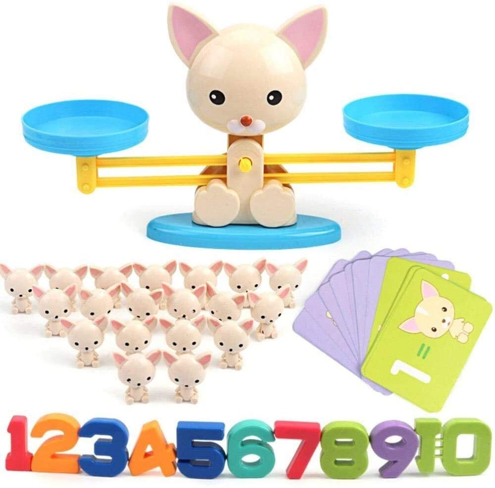 FANPINGBalance Counting Toys Games, Learning Games Balance Math Toy For Girls & Boys - Math Educational Toddler STEM Toy For 3 Years Old Age Kindergarten - Number Explore Toys (Color : D)