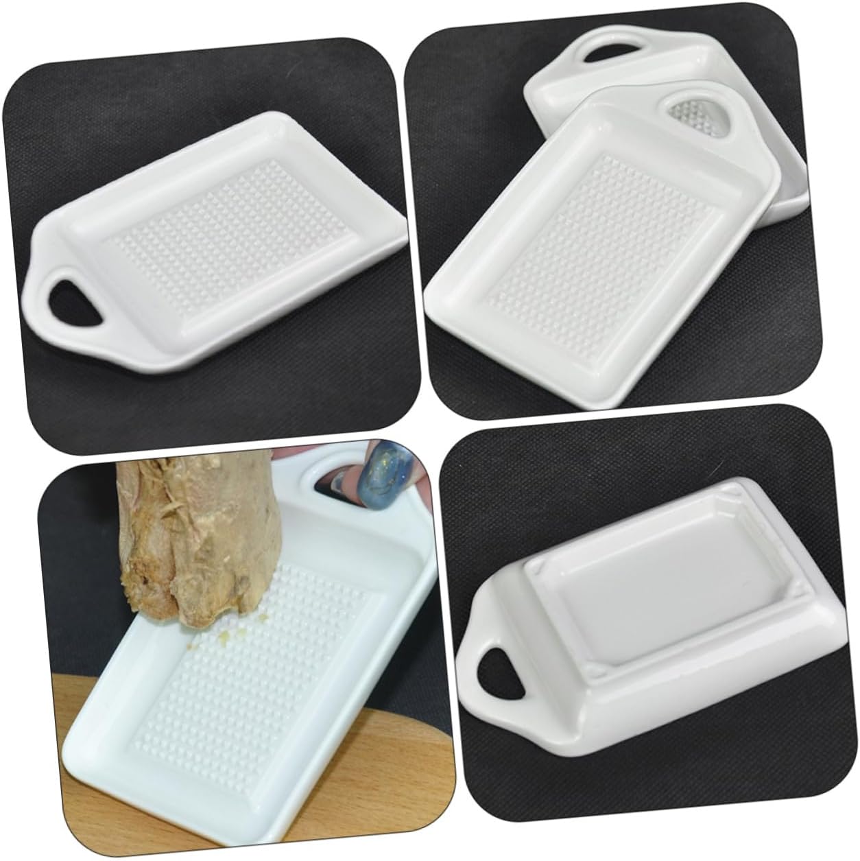 2pcs Ginger Grinders and Radish Mincers Convenient Kitchen Gadgets for Crushing Garlic Ginger Vegetables and Food Preparation Easy to Use Design White