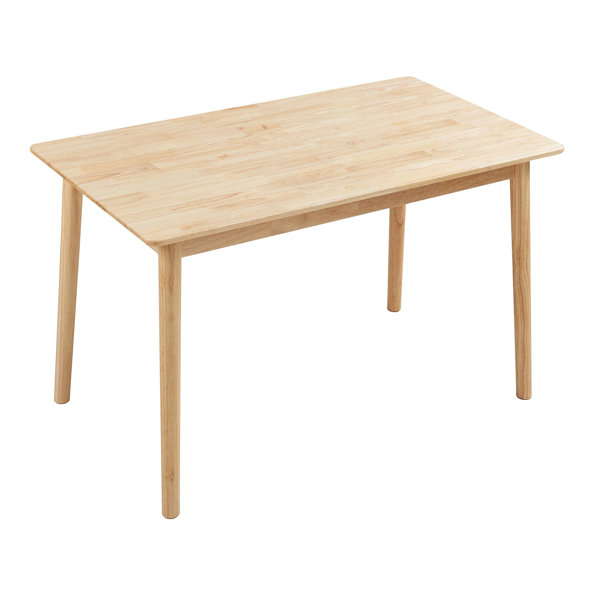 [en.casa] Tavolo da Pranzo con Piano Rettangolare 140x70 cm Tavolo da Cucina in Legno di Hevea con Posti Fino a 6 Persone - color Naturale
