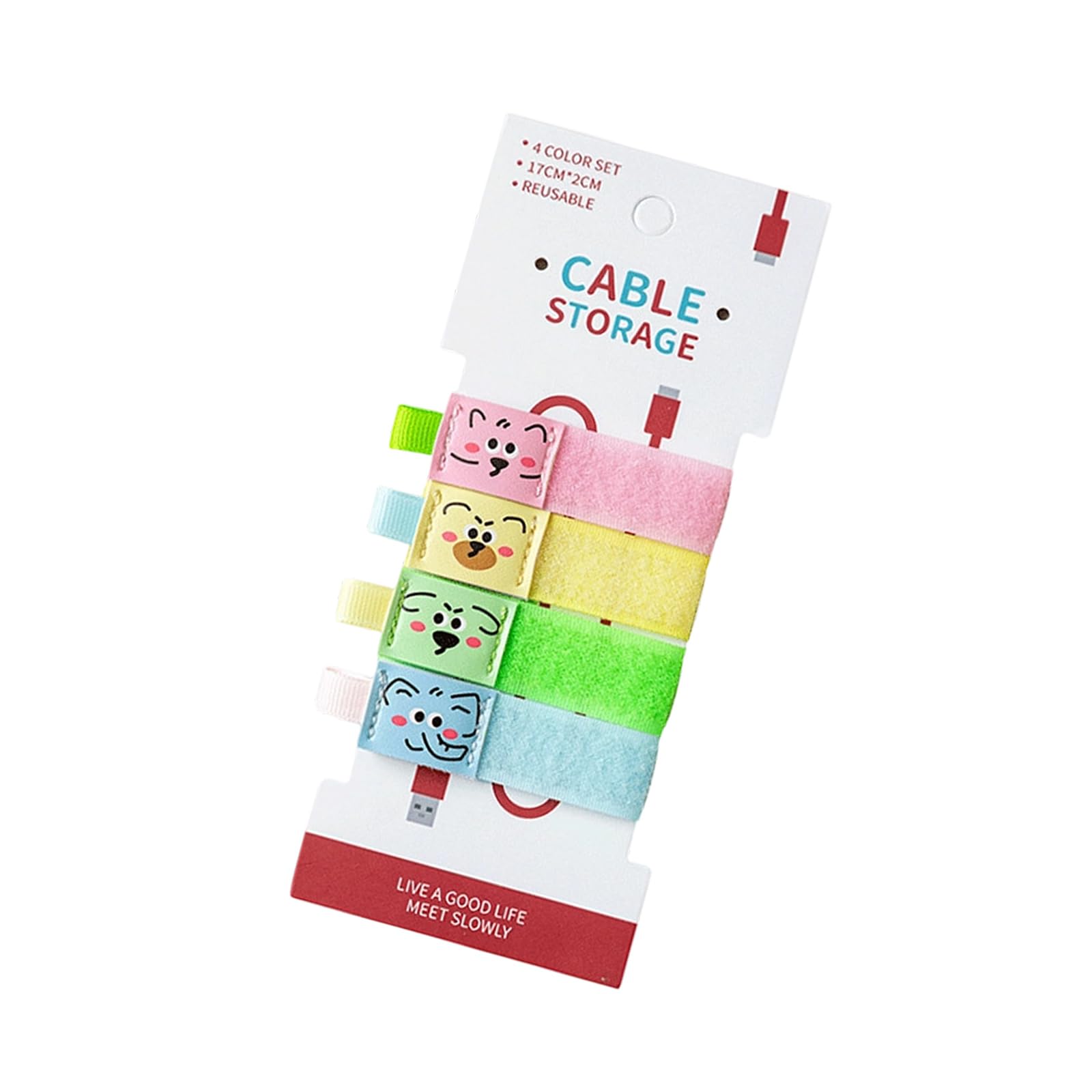 Hogtnd A Multipurpose Ntislip Cord Wrap Cartoon Nylon Cable Tie For Securing Electronic Device Charging Cables Cable Management