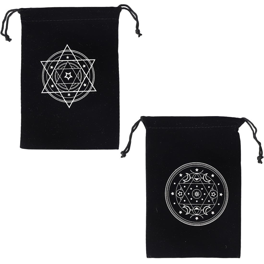 2 Pezzi Sacchetti Per Tarocchi, Misterioso Sacchetto Nero Per Carte Dei, Borsa Per Tarocchi, Dadi E Tarocchis, Con Coulisse, Porta Carte, Per Gli Appassionati