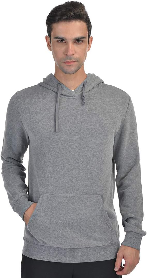 qualidyneMen’s Full Zip Hooded Fleece Midweight Workout Thermal Sweatshirt Long-Sleeve Athletic Hoodie Jacket