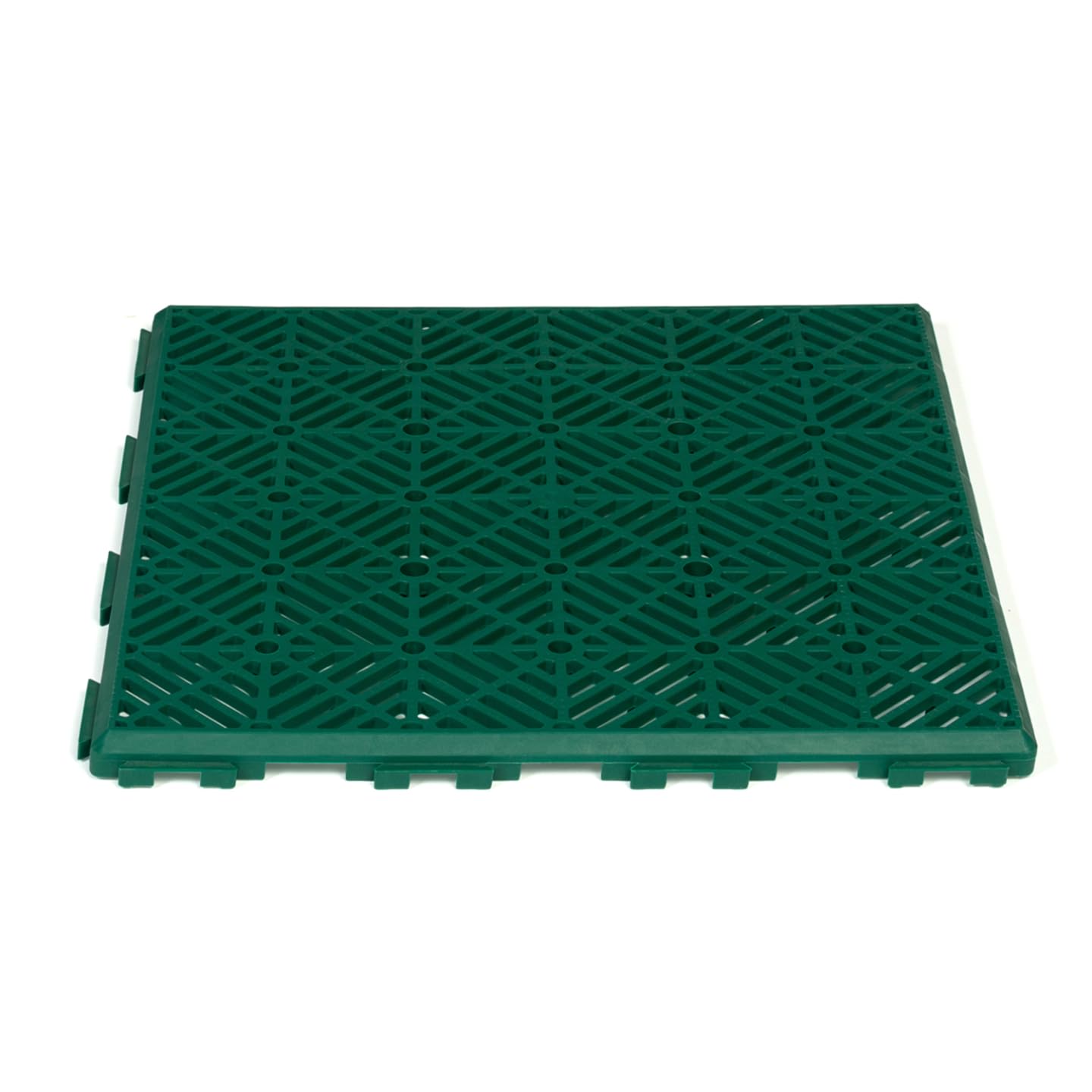 IDMarket - Set 10 pezzi piastrelle plastica pavimento giardino verdi 29,5x29,5 cm