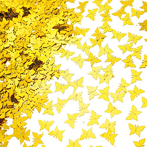 Gold Butterfly Party Table Confetti Wedding Anniversary Birthday Mothers Day Party Foil Metallic Sequin Confetti Engagement