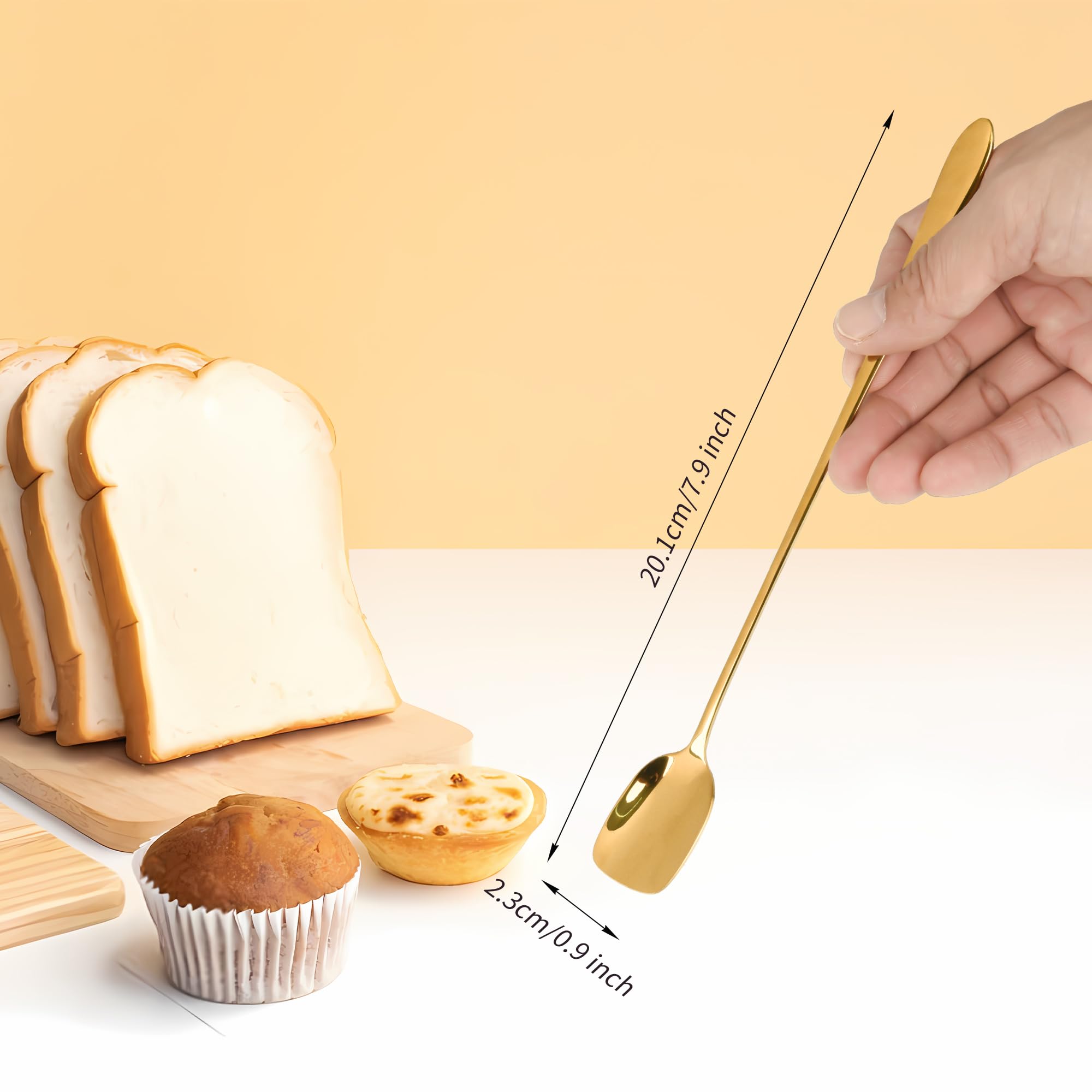 4 Pcs Stainless Steel 18/8?304? Coffee Spoons, 7.9