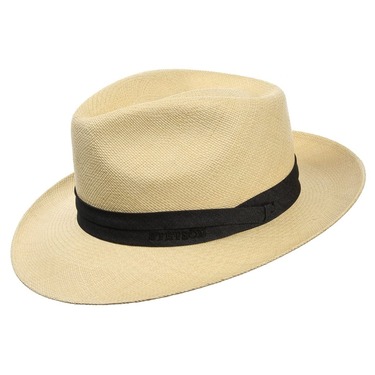 StetsonJenkins Panama Hat Men - Made in Italy Straw Hats Sun with Grosgrain Band Summer Spring-Summer