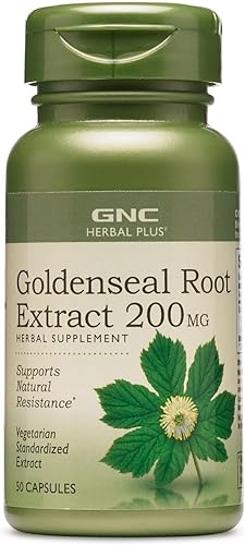 GNC Herbal Plus - Suplemento de extracto de raíz de sello de oro de 200 mg, vegetariano, apoya la resistencia natural, 50 porciones