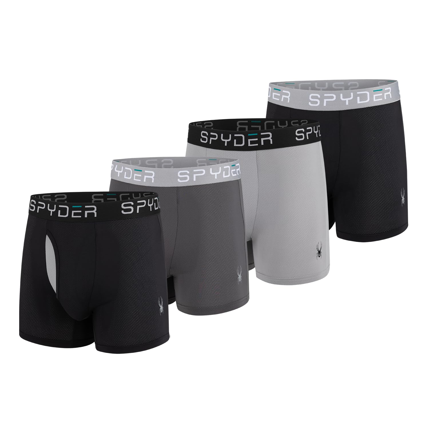 Spyder Performance Mesh Mens Boxer Briefs Sports Underwear/Fly Front