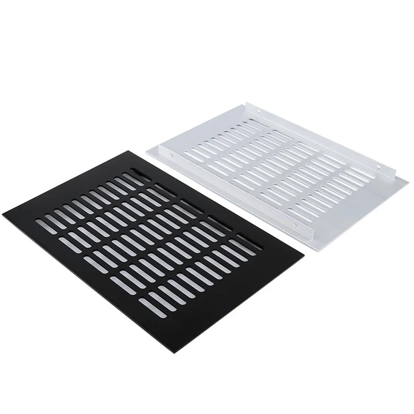 Ventilation Grilles 200MM Rectangular Air Vent Cover Aluminum Alloy Ventilation Grille for Wardrobe Shoe Cabinet Closet(White 200x250mm)