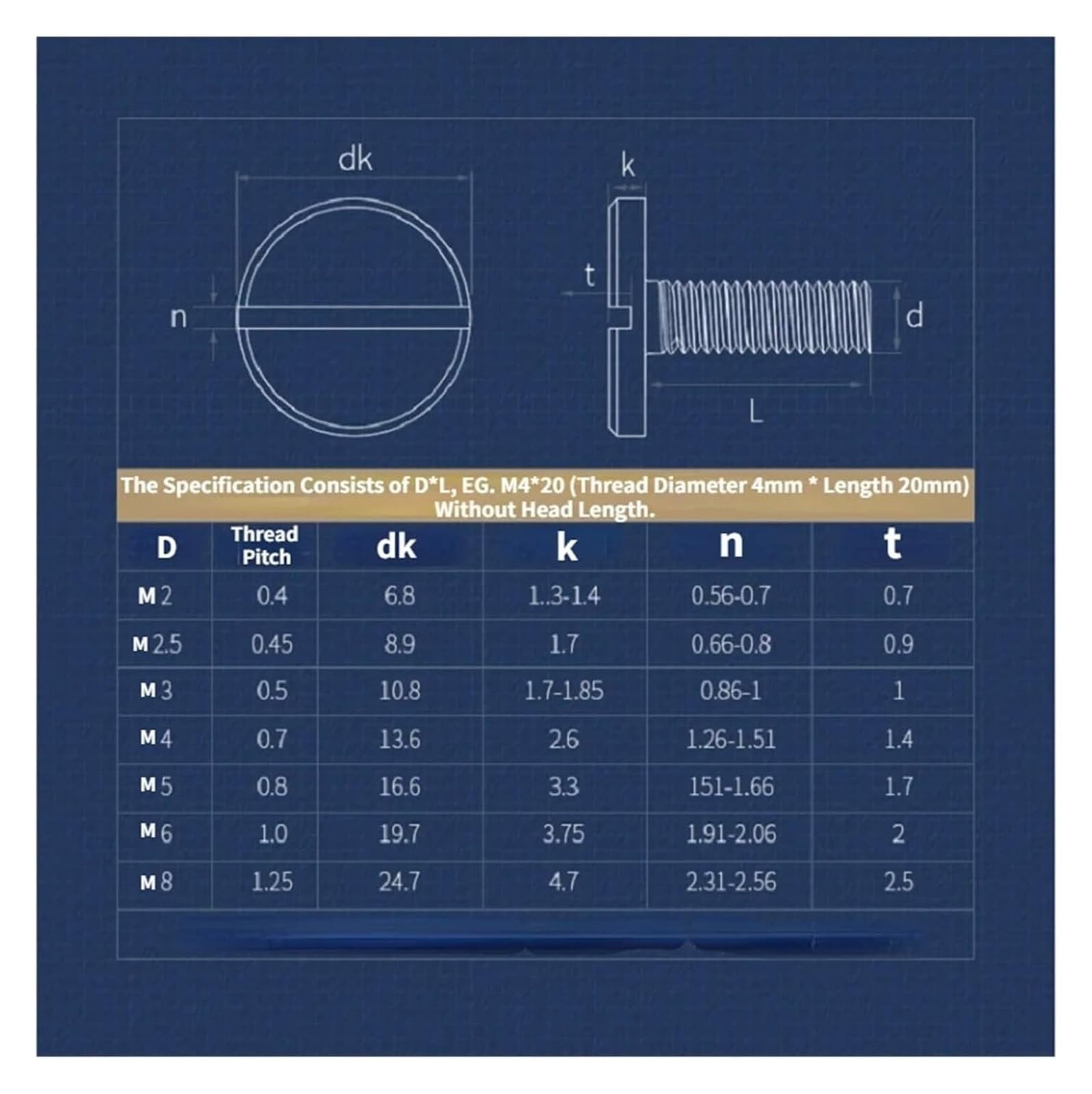 Tornillos avellanados de cabeza redonda, 1-5 unidades, M2.5, M2, M3, M4, M5, M6, 304, acero inoxidable, ranura de una sola palabra, tornillo plano extra grande, tornillo ranurado de cabeza redonda