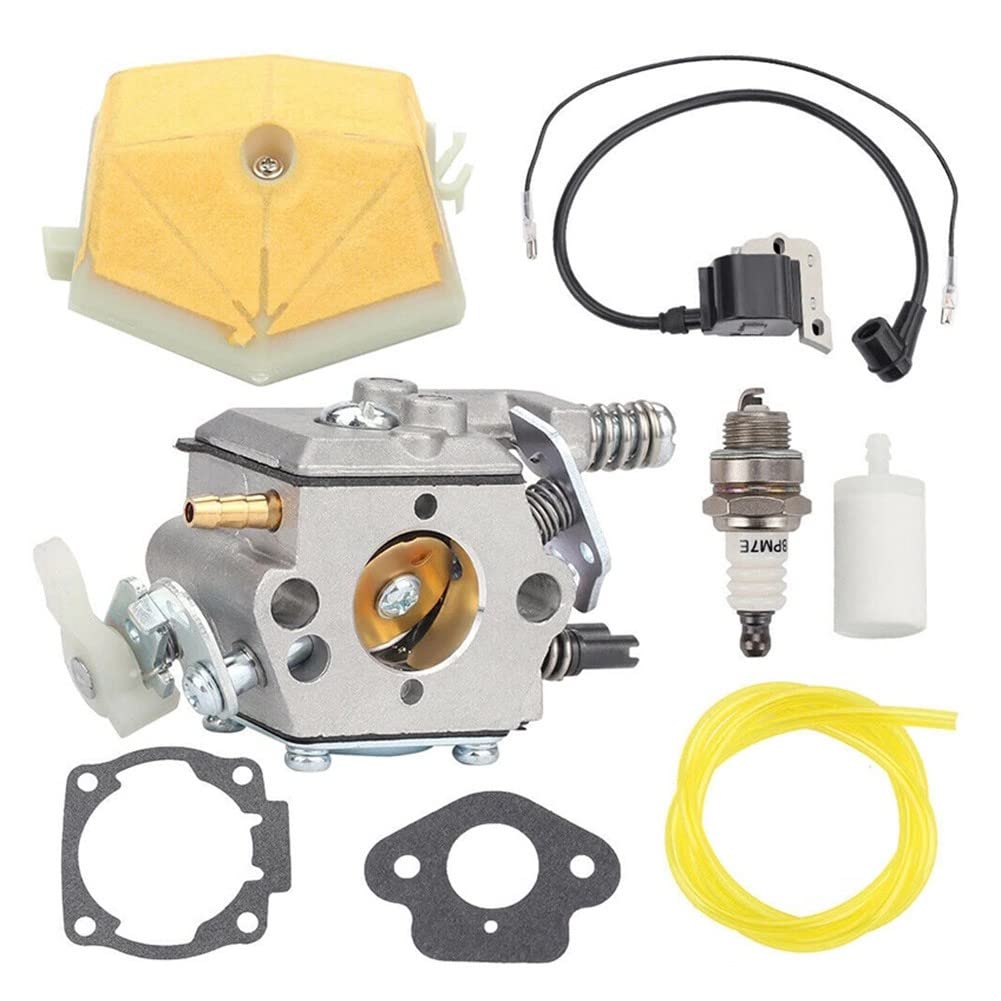 Kit de carburador Apto for H 50 51 55 61 254 257 261 262 266 268 272 Filtro de Aire de Motosierra Bobina de Encendido Juego de bujías Herramienta eléctrica carburador cortacésped
