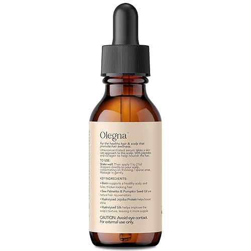 Miniatura 9 de Olegna Biotin - Aceite para el crecimiento del cabello para mujeres, suero capilar para cabello encrespado y dañado, evita la pérdida y rotura del