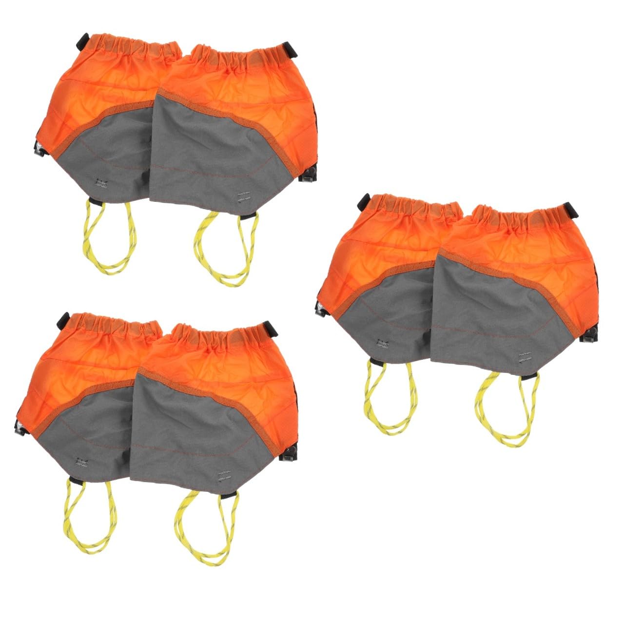 VICASKY 3 Pièces Guêtres de Randonnée Imperméables Orange Protection Sable et Respirante Réglables avec Cordon Élastique pour Chaussures de Marche Extérieur