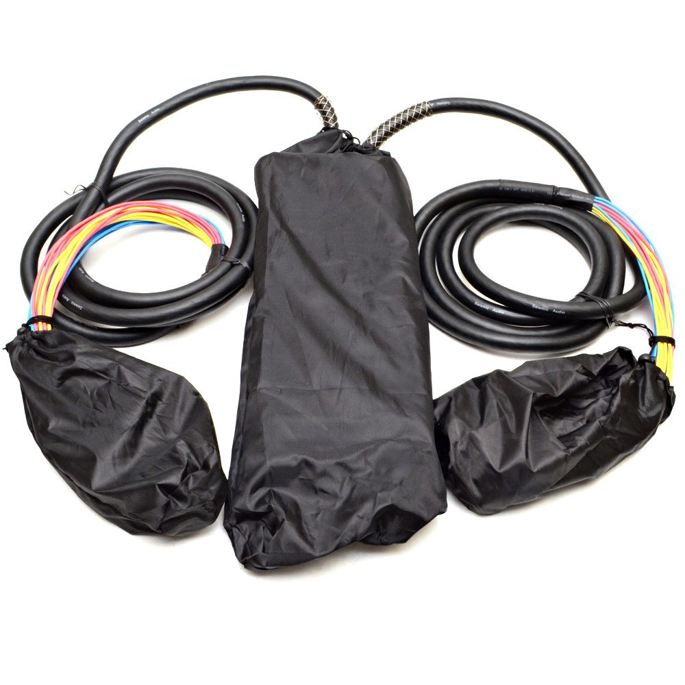 Seismic Audio - 24-Kanal XLR Send Splitter Snake Kabel mit Box - Zwei Trunks 15' Fantails je - Pro Audio Stage, Studio, Road Split Y Verlängerungskabel