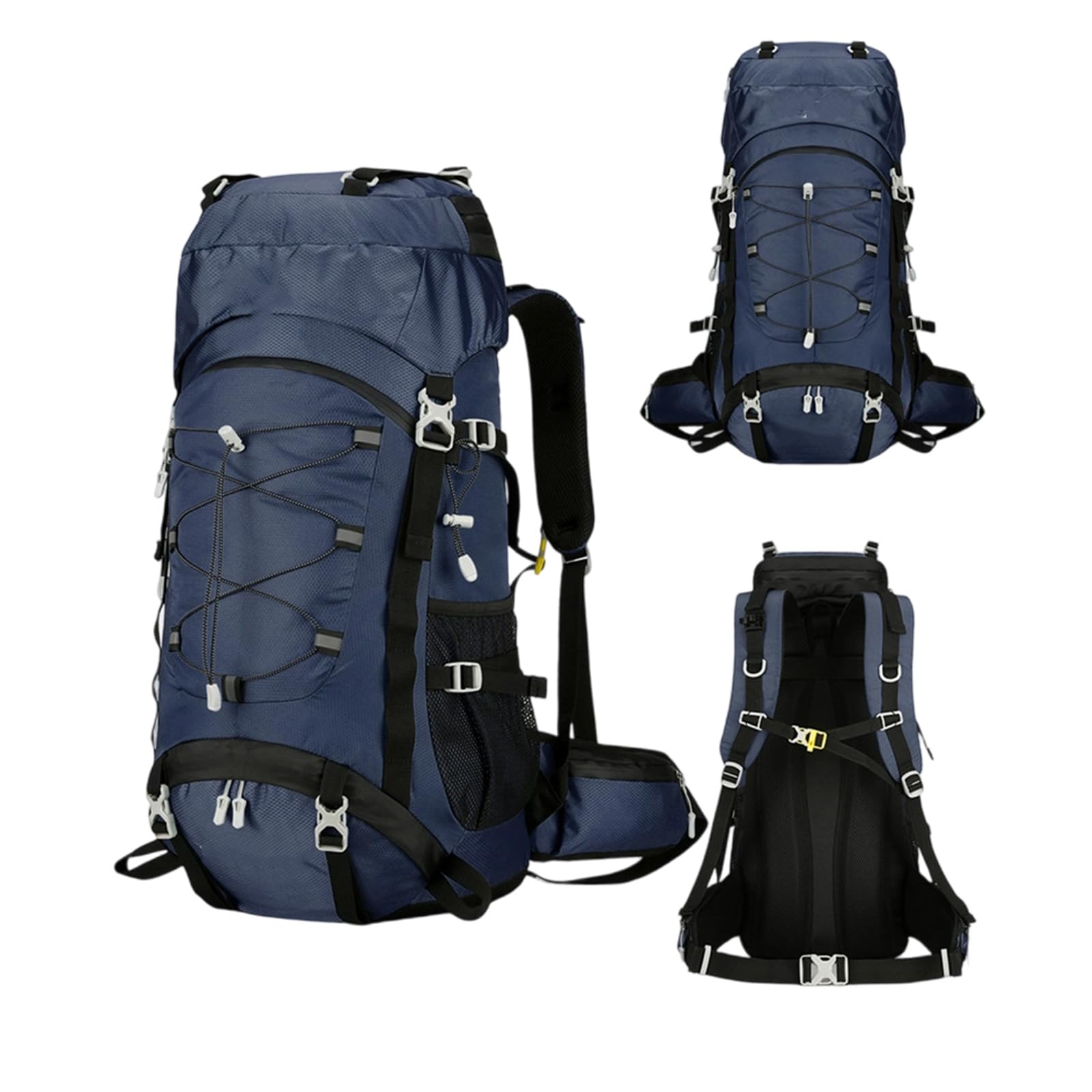 Robuster 60-Liter-Trekkingrucksack, ergonomisch, verstellbarer Schultergurt, Wanderrucksack, mehrere Fächer, für Camping, Outdoor-Ausrüstungstasche