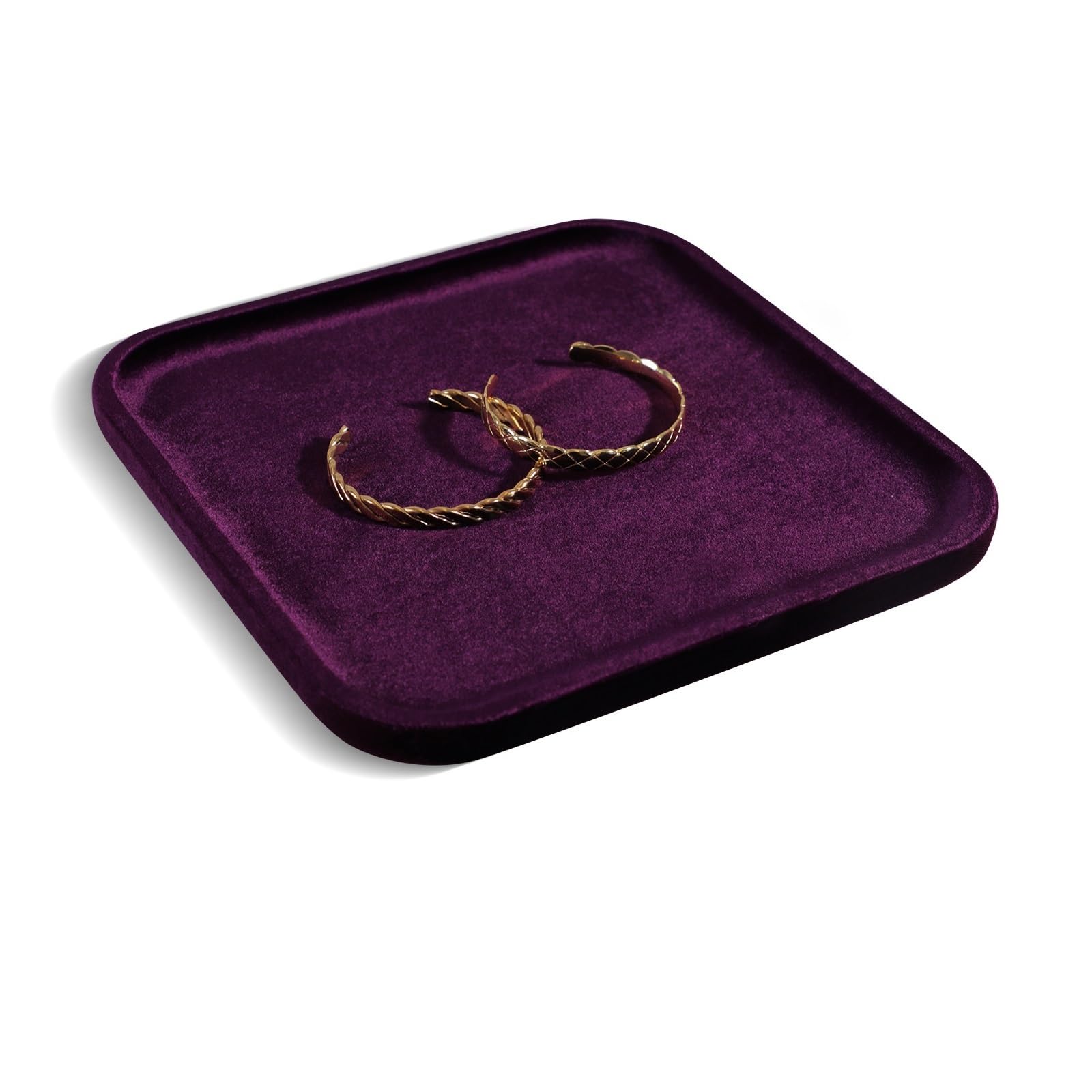 YGMNQAL Velvet Jewelry Tray Velvet Jewelry Flat Tray Ring Bracelet Necklace Earring Display Dish For Store Retail Counter Exhibition