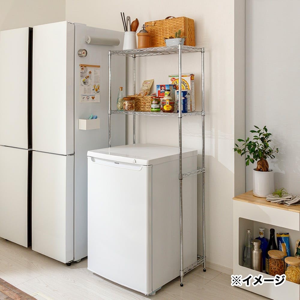 Amazon.co.jp: カインズ(CAINZ) フリーザーラック シルバー