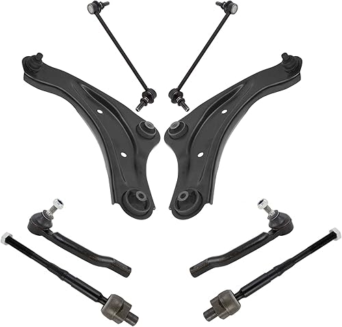 Miniatura 1 de TRQ Juego de suspensión de dirección de barra estabilizadora de brazo de control frontal, 8 piezas, compatible con Juke