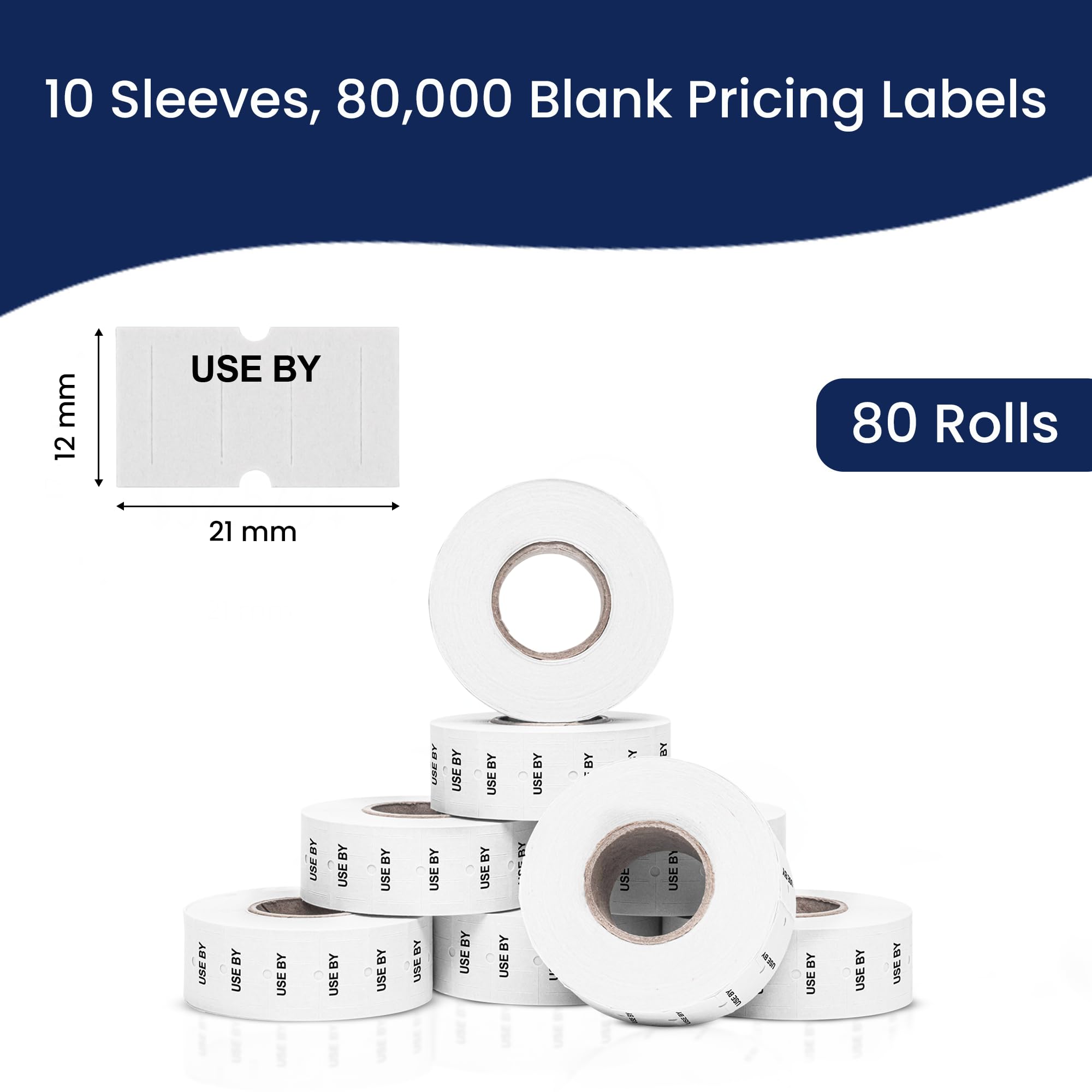 Nero su bianco utilizzo di prezzi etichette per Perco 1 Line Labeler Gun – 10 maniche, 80,000 – etichette con bonus Ink Rolls