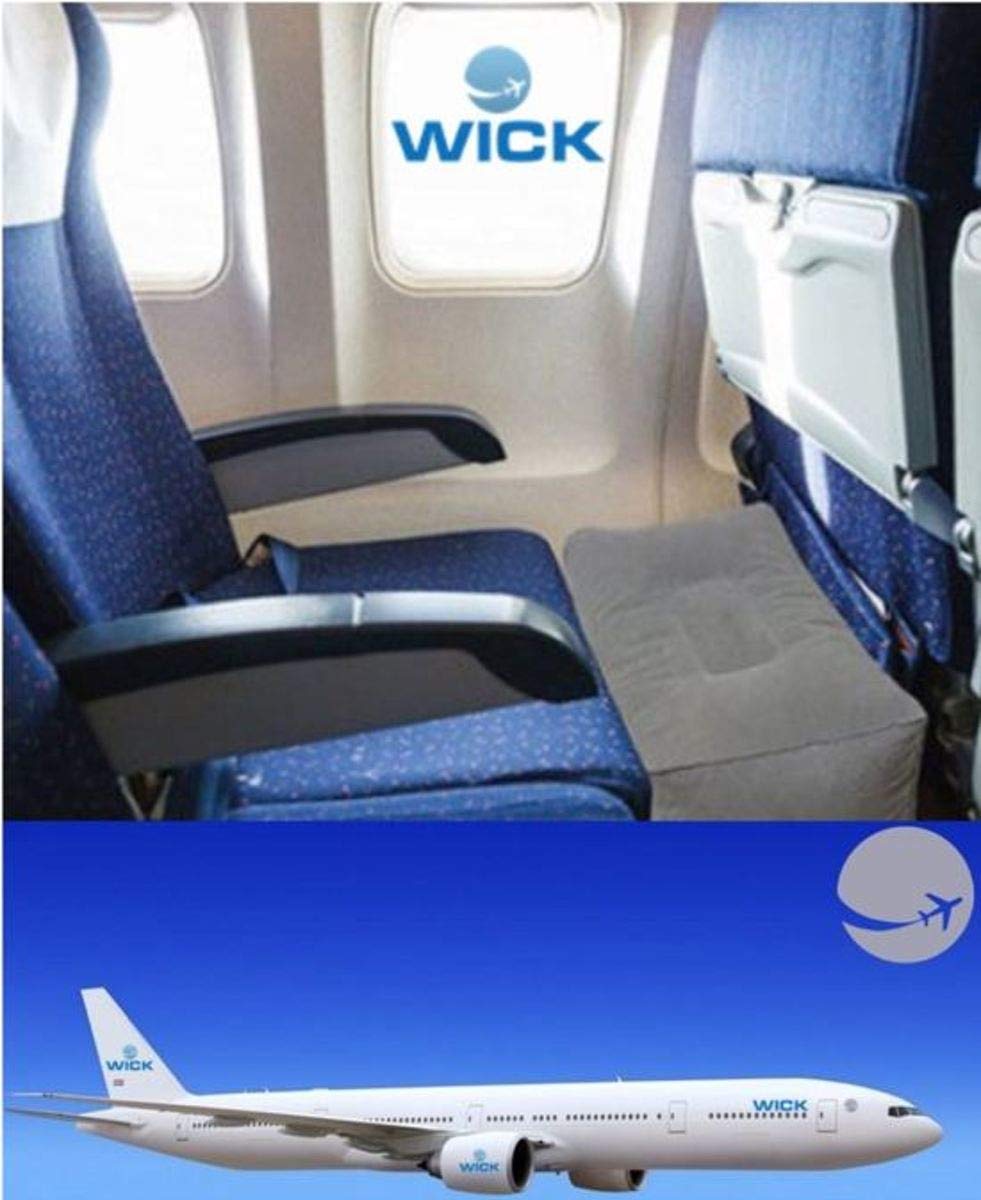 Wick Air - Podnóżanie stóp, super antypoślizgowe, legowisko samolotowe, poduszka podróżna (szare)