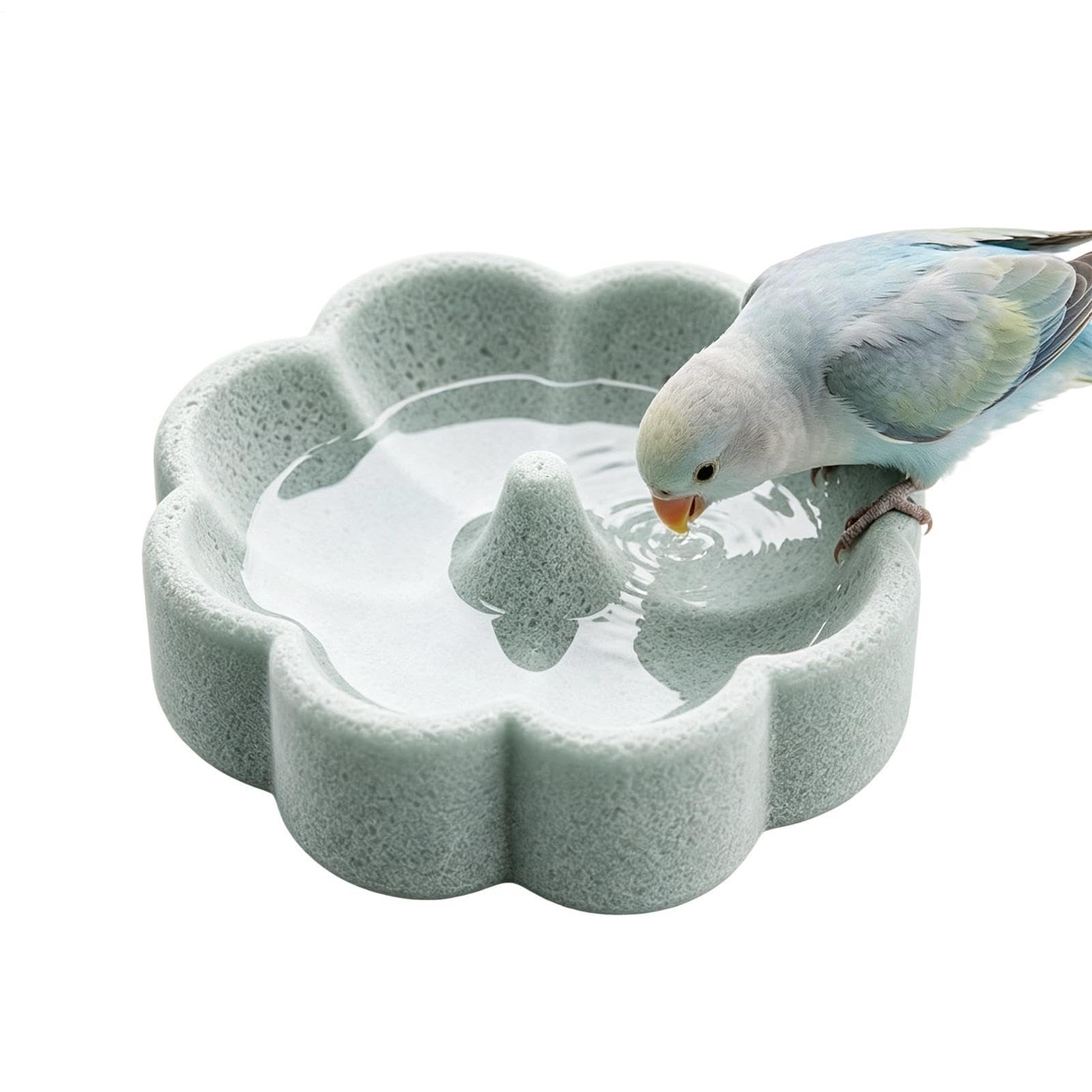 Flower Pumice Birds Food Bowls, Pumice Stone Bird Water Feeder
