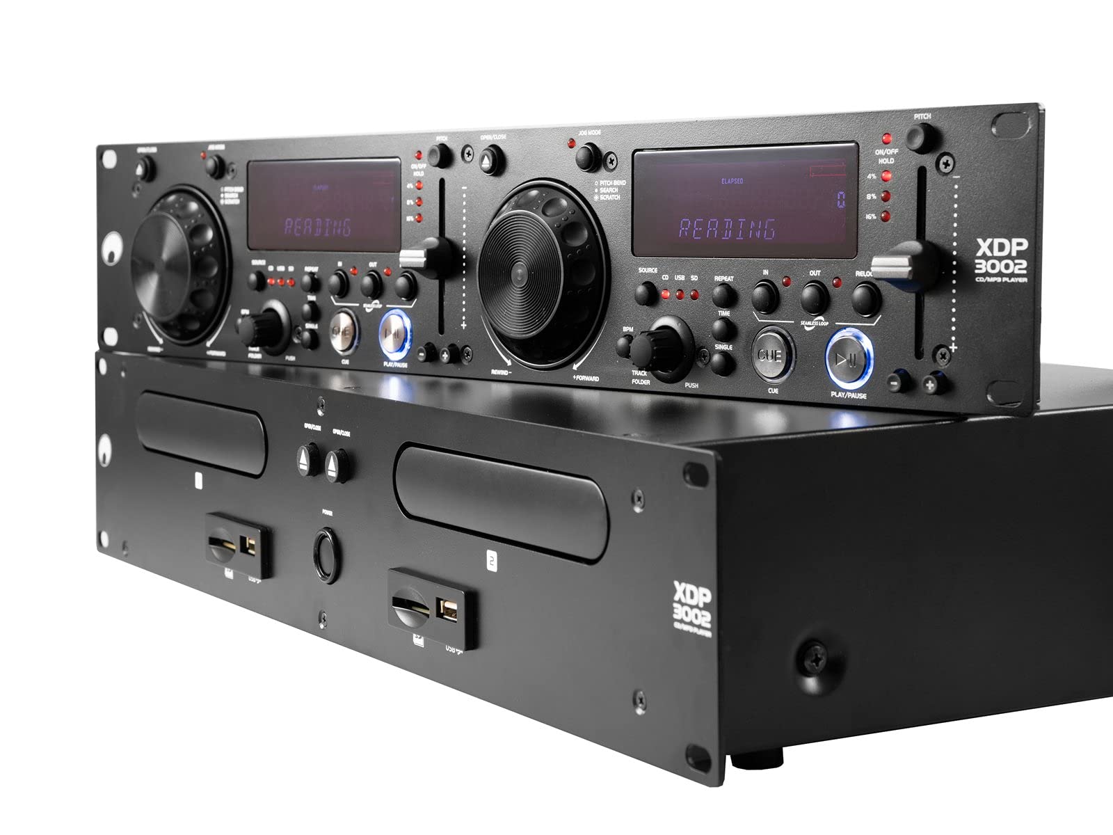 OMNITRONIC XDP-3002 - Reproductor de CD Doble y MP3 para CD, USB y SD